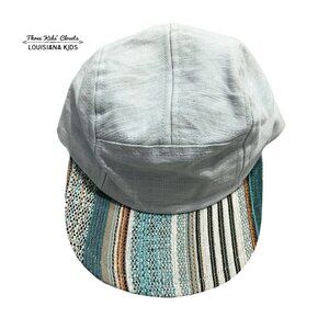 George Hats YOUTH Light Blue Striped Bill Cap Hat
